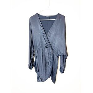 Zara black satin dress . Size X-Large